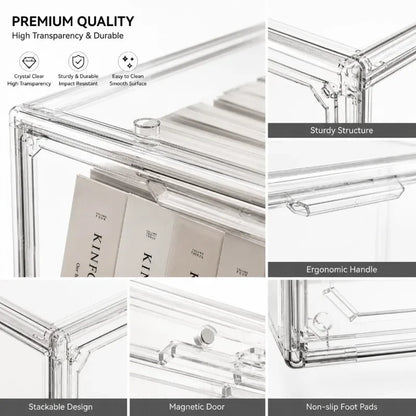 Transparent Storage Box Organizer Bookshelf Album CD Desktop Dustproof Display Cabinet Figures Acrylic Box Blind Box Showcase