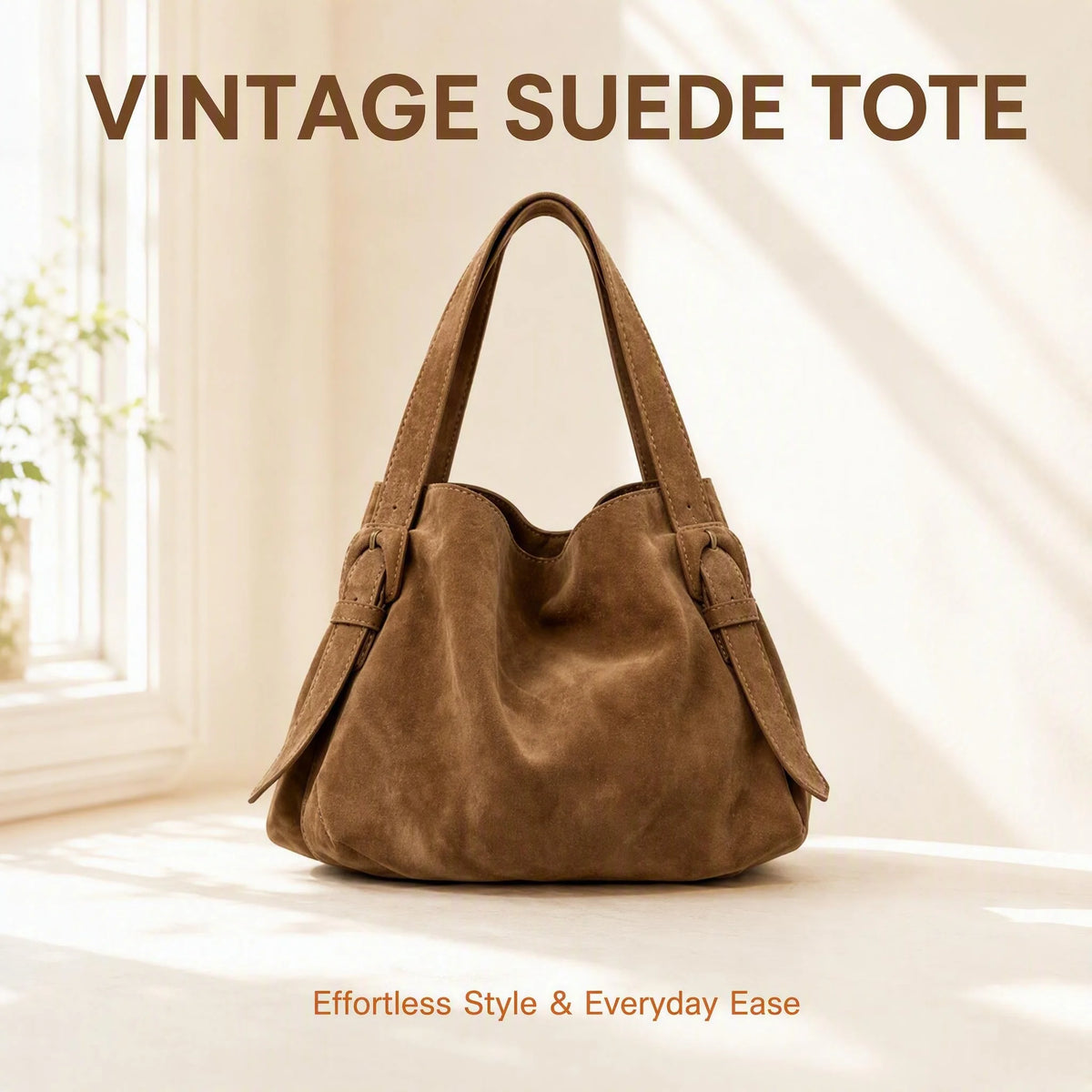 2026 New Vintage Brown Large Capacity Bucket Bag, Can Be Used As Shoulder Bag, Underarm Bag, Crossbody Bag