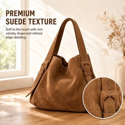 2026 New Vintage Brown Large Capacity Bucket Bag, Can Be Used As Shoulder Bag, Underarm Bag, Crossbody Bag