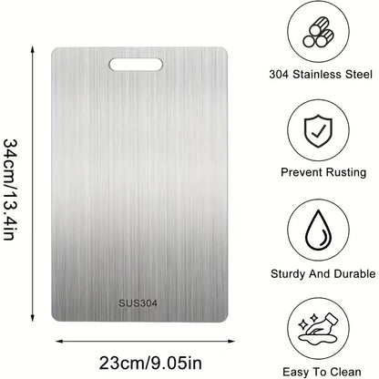 Stainless Steel Thickened Cutting Board Antibacterial Mildew-proof Kneading Dough Board Kitchen Fruit Vegetable Cutting Board