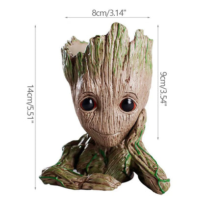 Modern Vases For Flowers Pot Groot Garden Pots Planters Anime Figurines Home Decoration Accessories Office Storage Pen Case