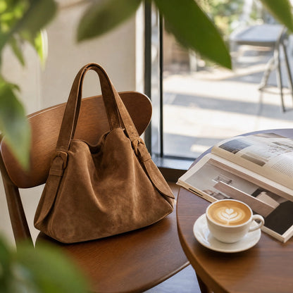 2026 New Vintage Brown Large Capacity Bucket Bag, Can Be Used As Shoulder Bag, Underarm Bag, Crossbody Bag