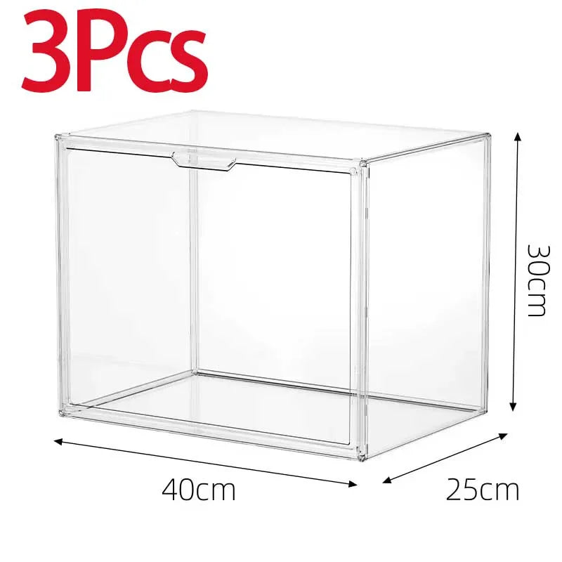 Transparent Storage Box Organizer Bookshelf Album CD Desktop Dustproof Display Cabinet Figures Acrylic Box Blind Box Showcase