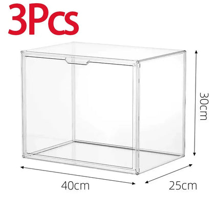 Transparent Storage Box Organizer Bookshelf Album CD Desktop Dustproof Display Cabinet Figures Acrylic Box Blind Box Showcase