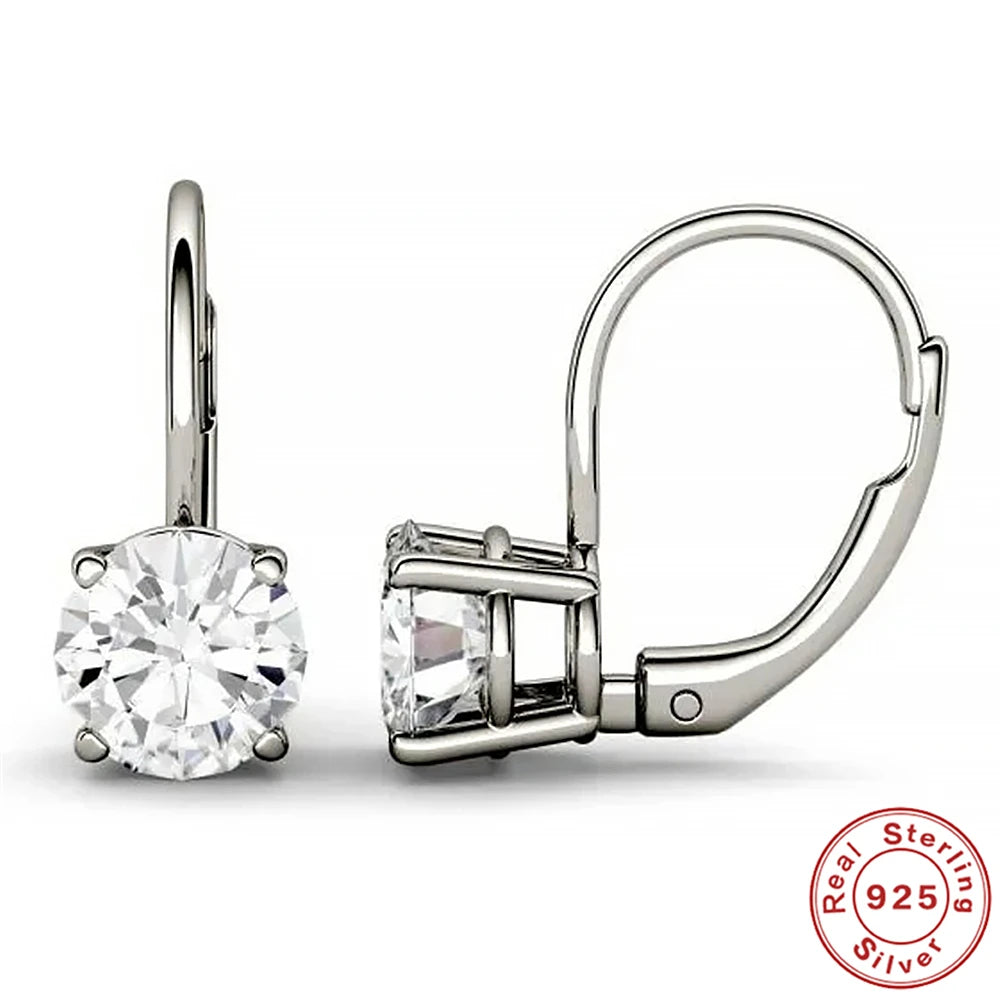 CANNER Moissanite Stud Earrings – 0.5 to 1.2 Carat D Color, 925 Sterling Silve