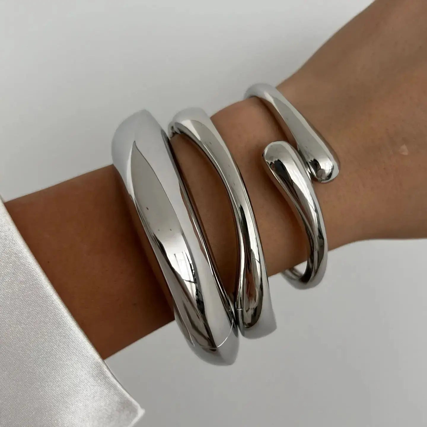 DIEZI Vintage Hip Hop Metal Cuff Bangles – Punk Gold & Silver Geometric Bracelets for Men & Women