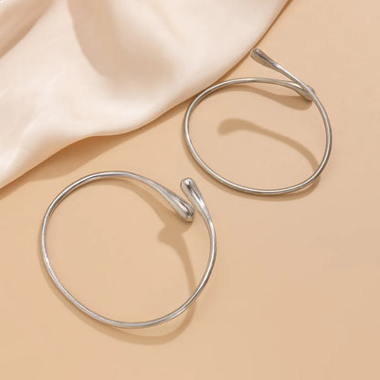 FTCY Vintage Water Drop Shape Geometric Arm Bracelet – Adjustable Open Cuff Bangle for Women