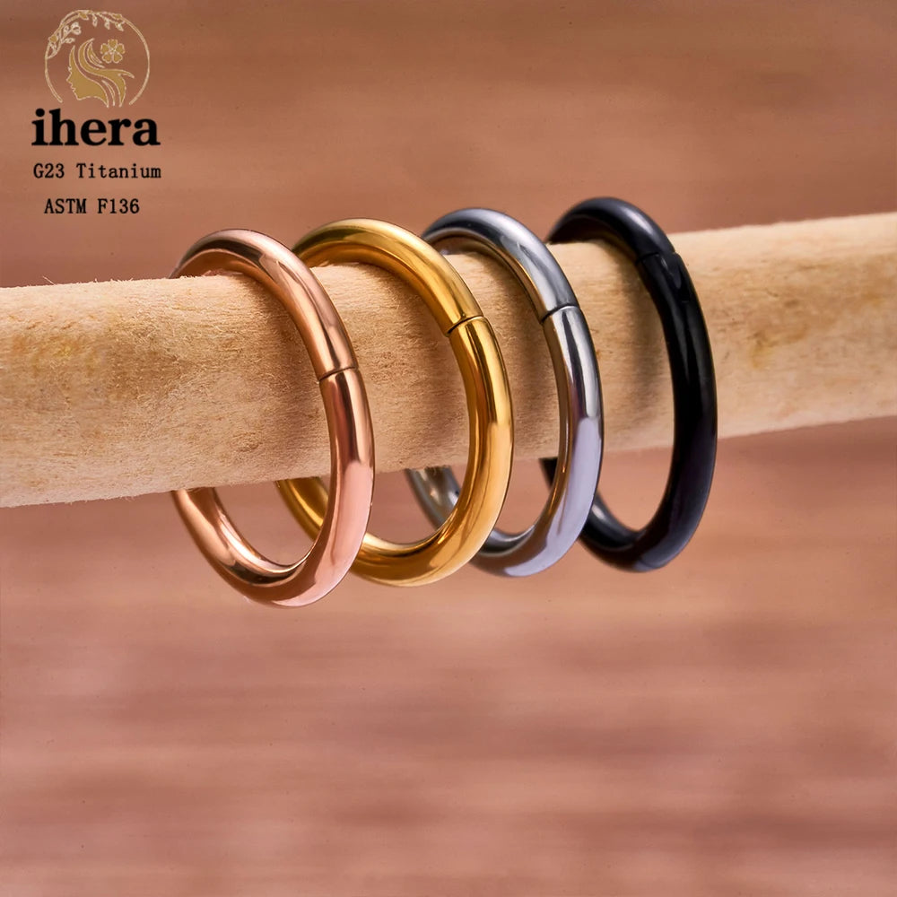 G23 Titanium Nose Ring – 10/50PCS Hoop Piercing Jewelry, 16/18/20G