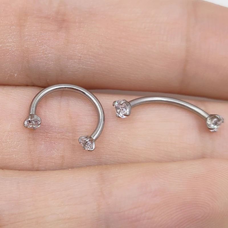 G23 Titanium Piercings Labret Stud Kit – 1/5/10pcs Lip, Nose, Eyebrow, and Cartilage Body Jewelry