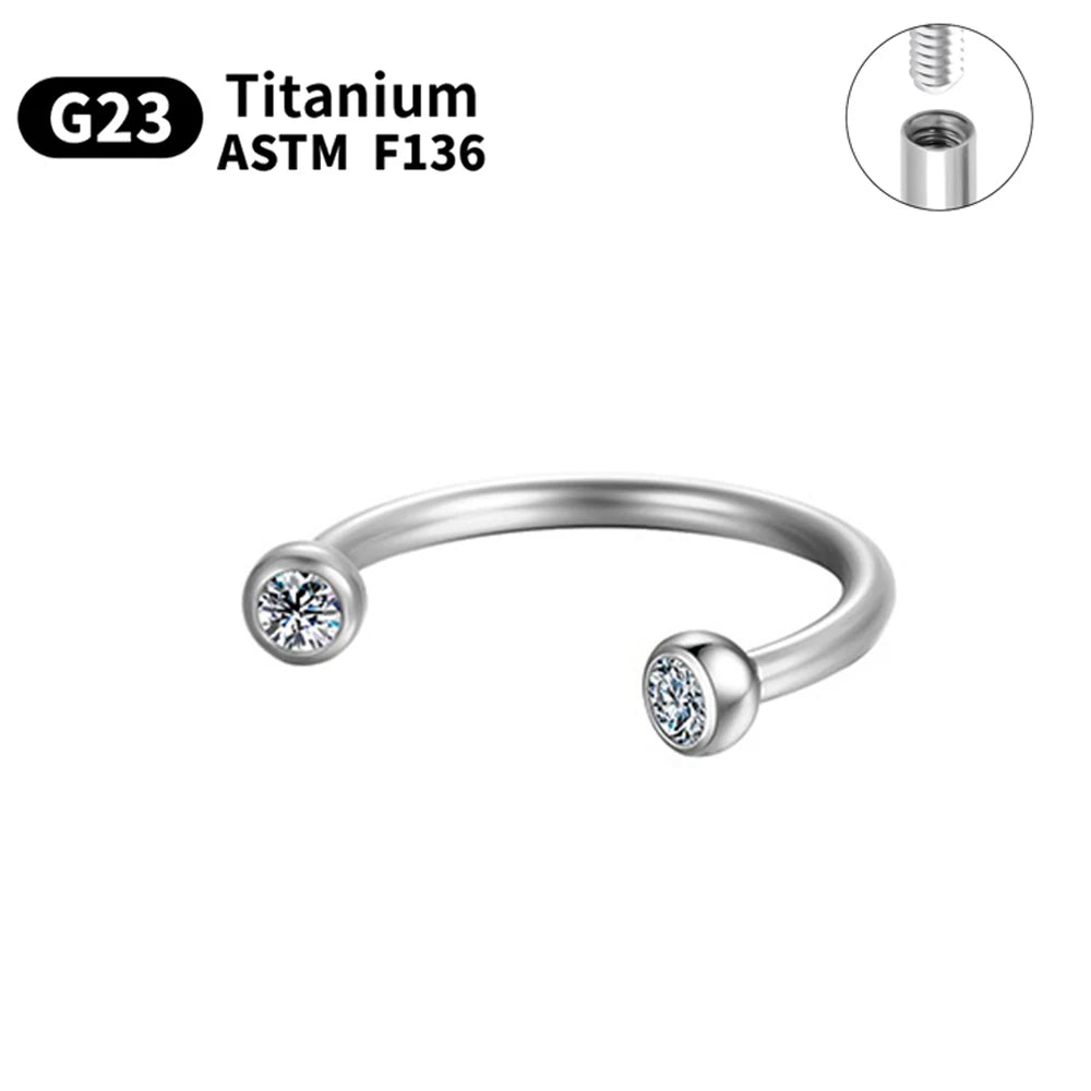 G23 Titanium Piercings Labret Stud Kit – 1/5/10pcs Lip, Nose, Eyebrow, and Cartilage Body Jewelry