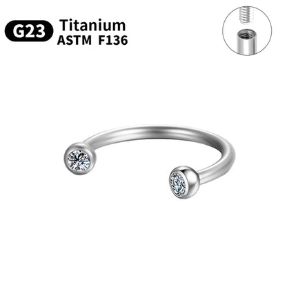 G23 Titanium Piercings Labret Stud Kit – 1/5/10pcs Lip, Nose, Eyebrow, and Cartilage Body Jewelry