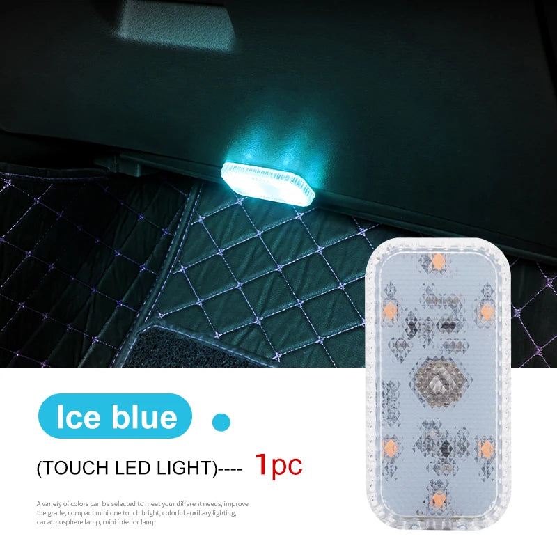 USB Rechargeable LED Touch Car Interior Light