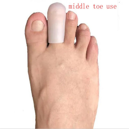 2Pcs Silicone Gel Tube Bandage Finger & Toe Protectors Foot Feet Pain Relief Guard for Feet Care insoles Feet Care Tool