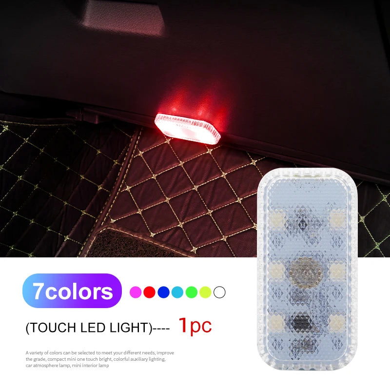 USB Rechargeable LED Touch Car Interior Light