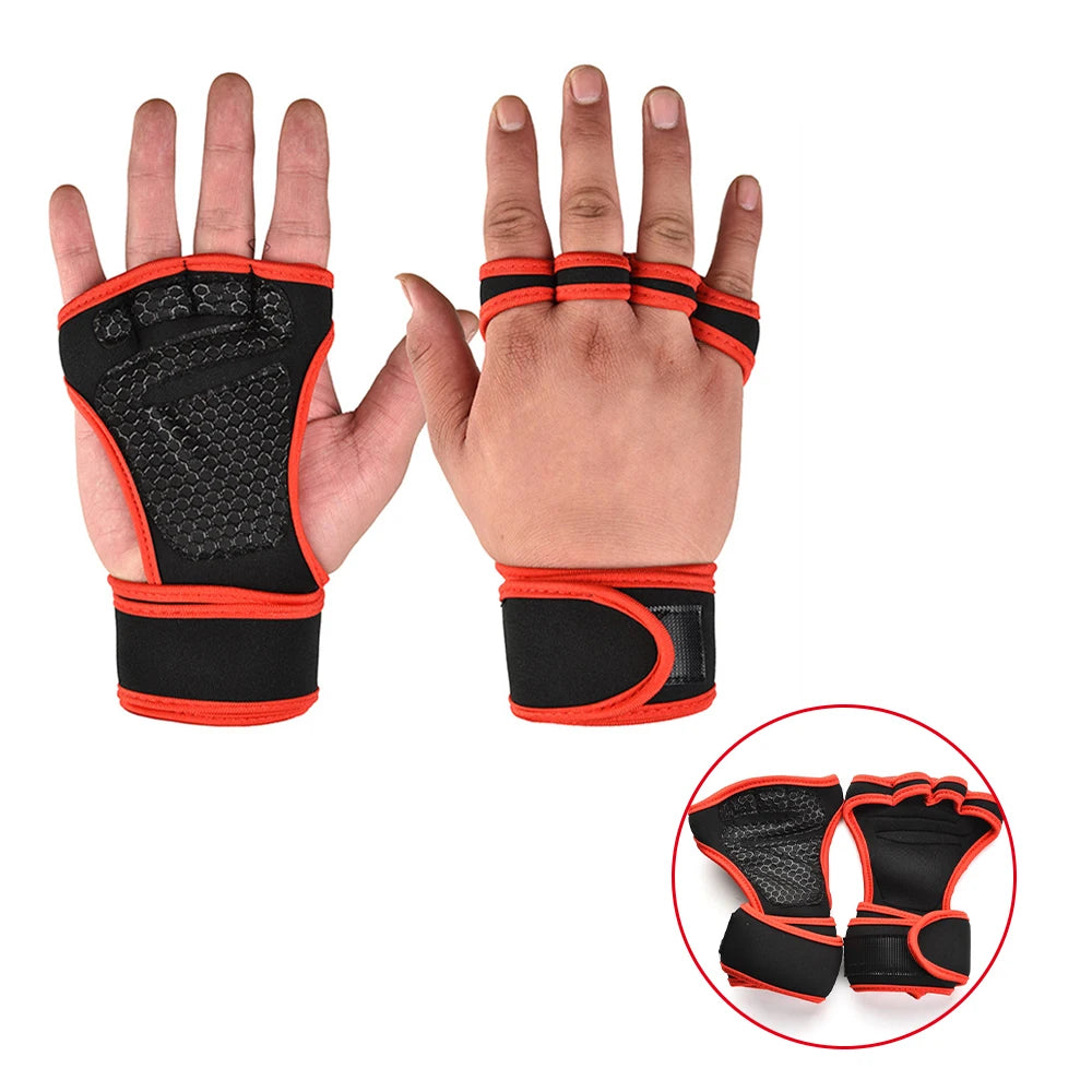 Half Finger Gym Gloves for Weightlifting & Fitness — Men & Women