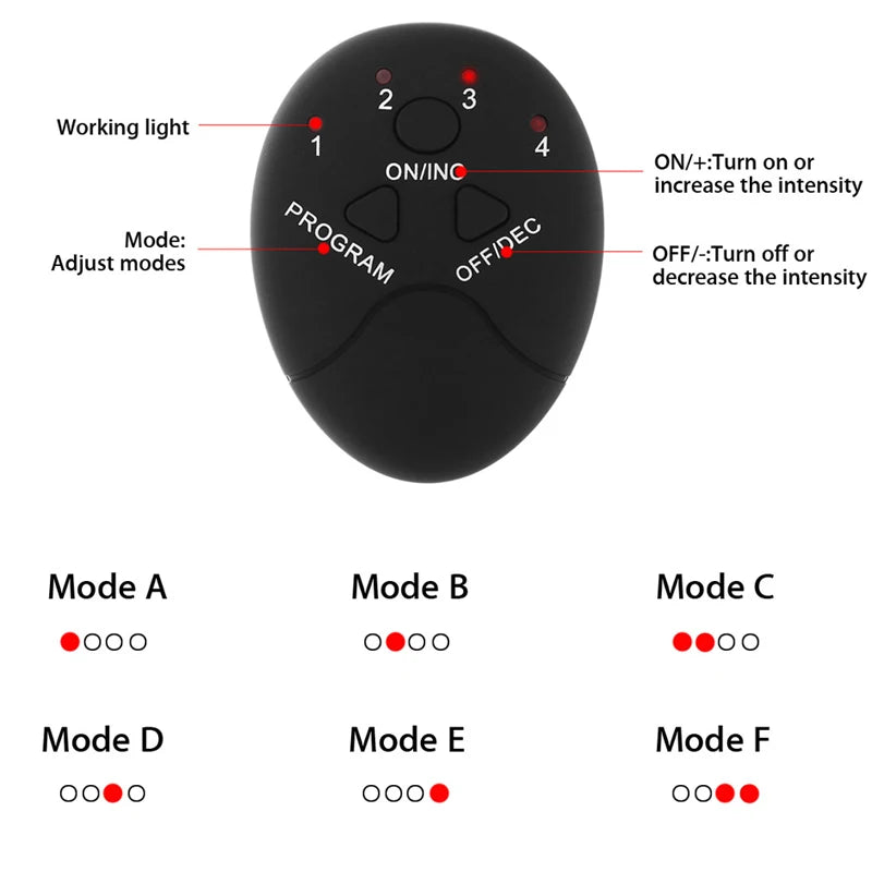EIENACOCO EMS Wireless Muscle Stimulator — 6-Mode Body Toner