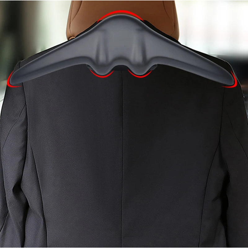 Top Soft PU Leather Car Coat Hangers for Suit Coat Jacket Back Seat Headrest Clothes Hanger Safety Handle Hanging Hook