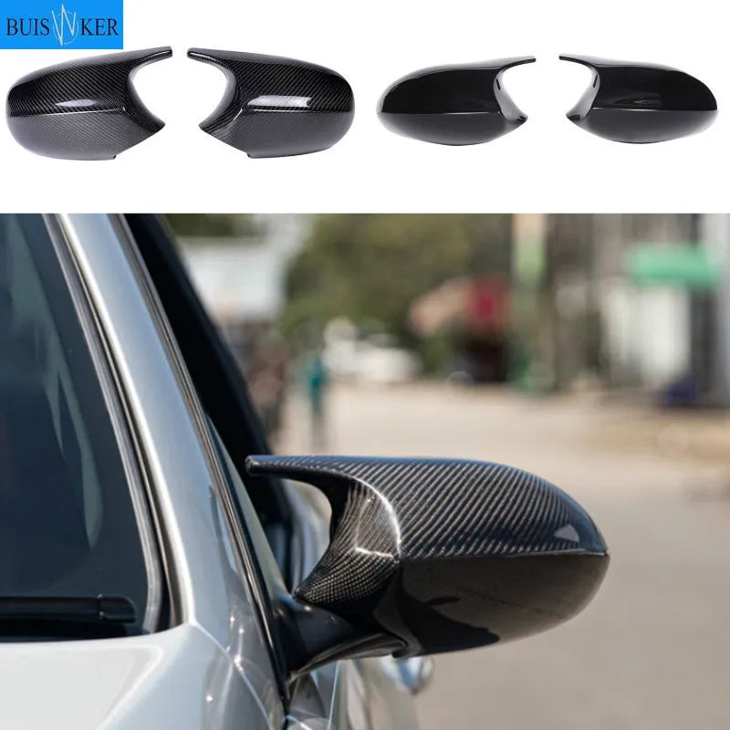 E90 E91 Black M3 Style Cover E81 E82 E87 E88 for BMW 1 3 Series E92 E93 Carbon Fiber M Look Rear Mirror Cap Car Accessories