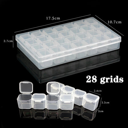 Plastic Jewelry Box – Adjustable 10/15/24 Compartment Slot Organizer