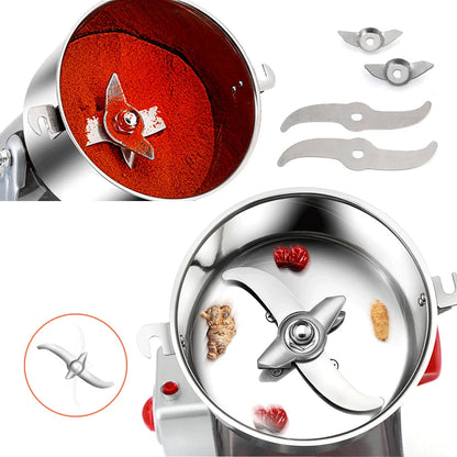 BioloMix Dry Food Grinder Mill 800g 700g - Grain Spice Herb Cereal Coffee Grinder Gristmill for Flour Powder Crushing