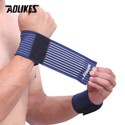 AOLIKES 1PCS Cotton Elastic Bandage Hand Sport Wristband Gym Support Wrist Brace Wrap carpal tunnel