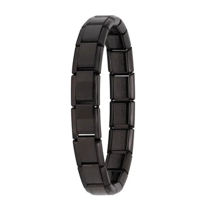 Hapiship Italian Elastic Charm Bracelet – 9mm Stainless Steel Fashion Bangle for Women & Men