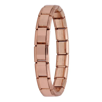 Hapiship Italian Elastic Charm Bracelet – 9mm Stainless Steel Fashion Bangle for Women & Men