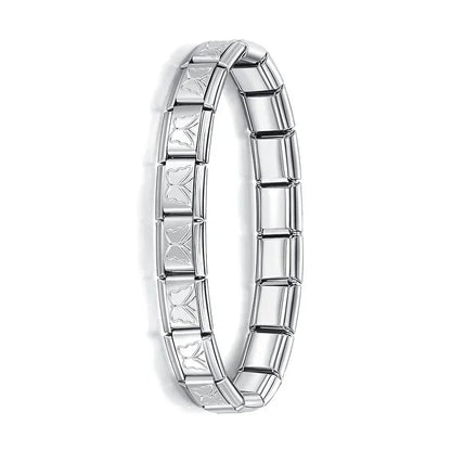 Hapiship Italian Elastic Charm Bracelet – 9mm Stainless Steel Fashion Bangle for Women & Men