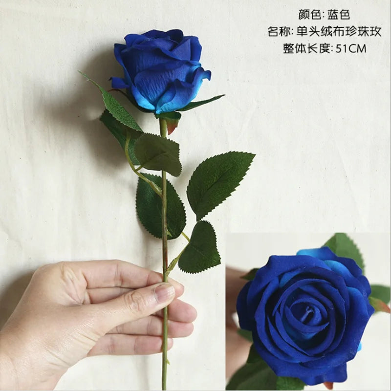10PC Artificial Roses Bouquet Vase for Home Decoration Accessories Diy Photo Props Flowers Arrangement Dining Table Christmas