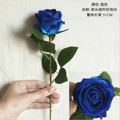 10PC Artificial Roses Bouquet Vase for Home Decoration Accessories Diy Photo Props Flowers Arrangement Dining Table Christmas