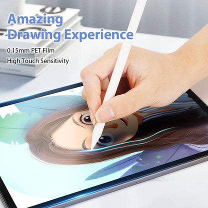 Paper Feel Screen Protector Film Matte PET Painting For iPad 7th 8th 9th 10.2 10th Generation Air 4 5 10.9 Pro 11 Air 3 Pro 10.5