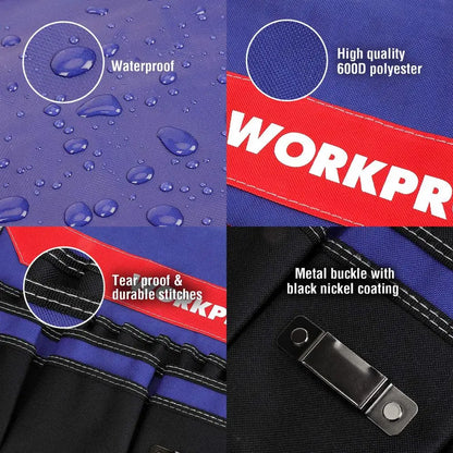 WORKPRO 5 Gallon Bucket Tool Organizer Bucket Boss Tool Bag with 51 Pockets Fits to 3.5-5 Gallon Bucket (Tools Excluded)