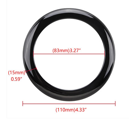 Rear Badge Ring Car Logo Cover For BMW 1 Series F20 F21 2011-2019 Black/Carbon Pattern Frame Sticker Car Decoration Accessories