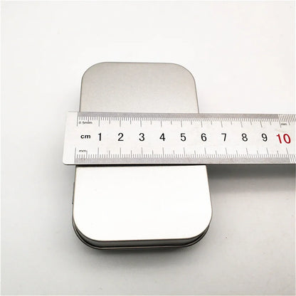 New Square Tin Storage Box – Silver Metal Box for Jewelry, Coins, Keys & Candy