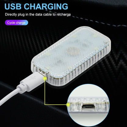 USB Rechargeable LED Touch Car Interior Light