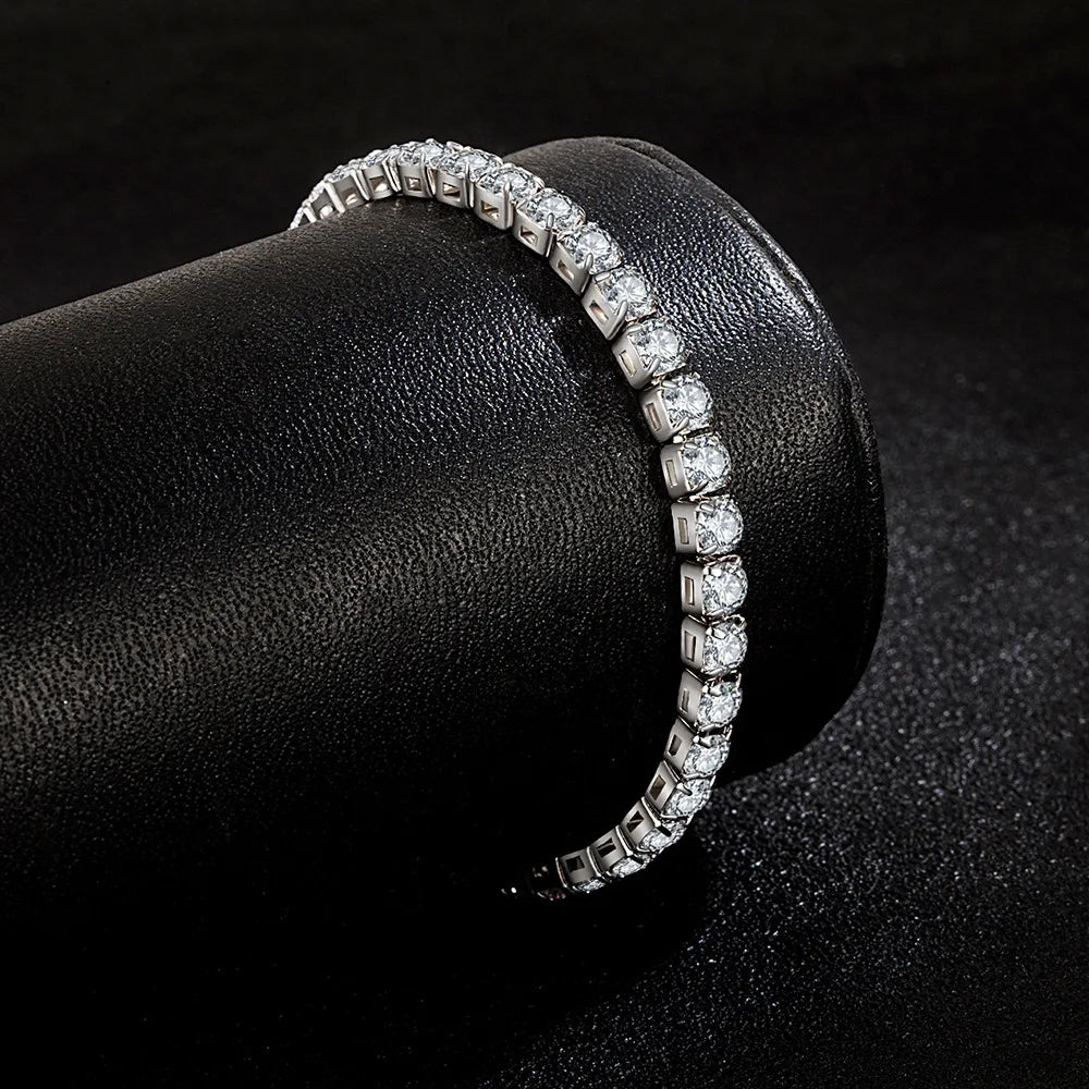 Lihong S925 Sterling Silver Zircon Tennis Bracelet – Women’s Fashion Jewelry