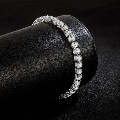 Lihong S925 Sterling Silver Zircon Tennis Bracelet – Women’s Fashion Jewelry