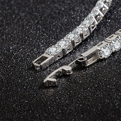 Lihong S925 Sterling Silver Zircon Tennis Bracelet – Women’s Fashion Jewelry
