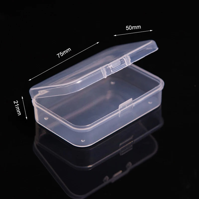 Mini Plastic Rectangular Box – Translucent, Dustproof Jewelry & Small Item Storage Container