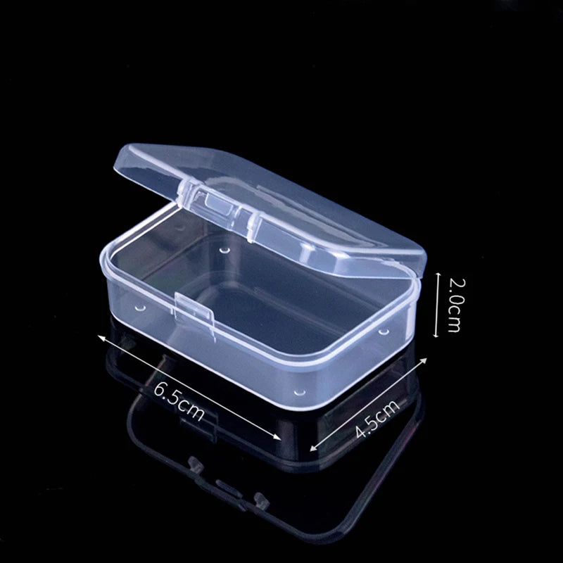 Mini Plastic Rectangular Box – Translucent, Dustproof Jewelry & Small Item Storage Container