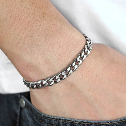 New Trendy Cuban Chain Bracelet – Stainless Steel Men & Women Jewelry Gift (3/5/7/9mm)
