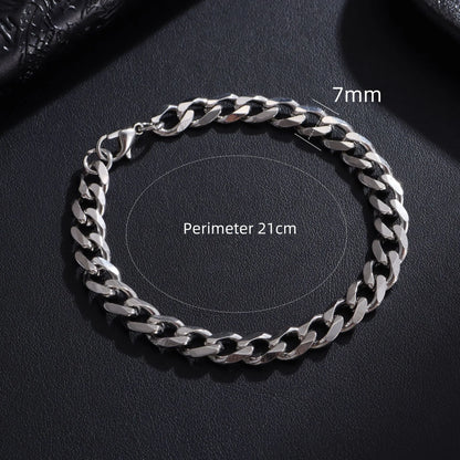 New Trendy Cuban Chain Bracelet – Stainless Steel Men & Women Jewelry Gift (3/5/7/9mm)