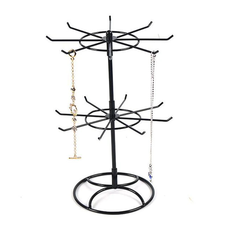 Rotating 2-Tier Jewelry Display Stand