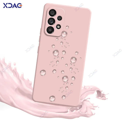 Original Official Soft Case for Samsung Galaxy A13 A23 A33 A53 A73 SamsungA33 SamsungA53 SamsungA73 Square Liquid Silicone Cover