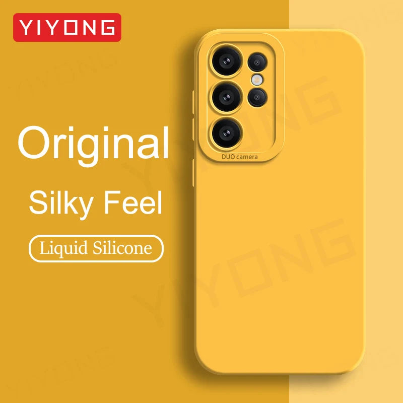S25 Ultra Case YIYONG Silky Liquid Silicone Soft Cover For Samsung Galaxy S25 S24 S23 S22 Plus S22+ S23+ S24+ S25+ Phone Cases