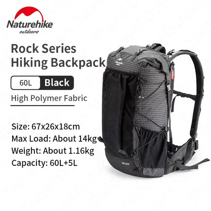Naturehike Outdoor Mountaining Backpack Waterproof High Capacity Sports Climbing Ultralight Hiking Travel Bag With Rain Cover