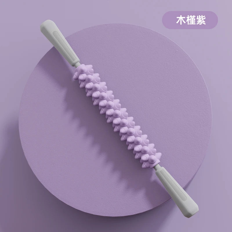 Yoga Massage Stick Yoga Fitness Wolf Teeth Muscles Massage Stick Calves Thighs Quadriceps Arm Forearm Relaxation Artifact Roller