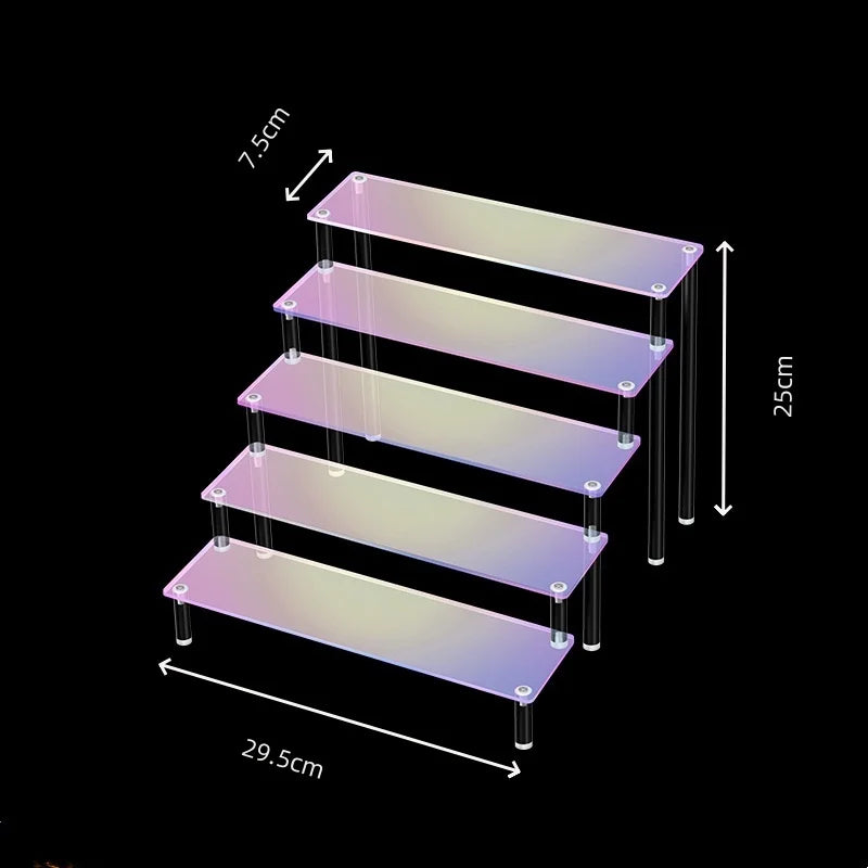 Clear Acrylic Display Stand For Anime Figures Cupcake Shelf Organizer Desserts Holder Jewels Display Risers Stand Perfume Stand