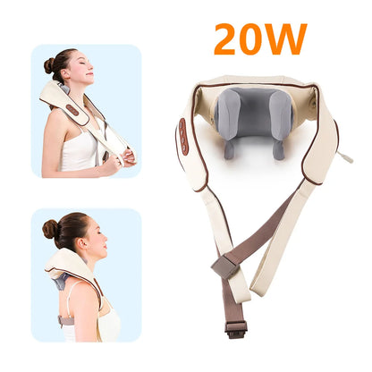 26W Wireless Neck & Shoulder Kneading Massager Shawl