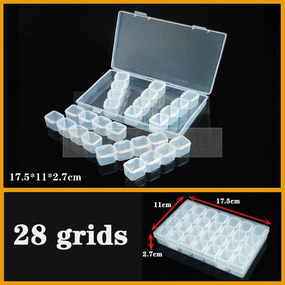 Transparent Plastic Screw Compartment Box – Jewelry, Earring & Tool Storage Organizer